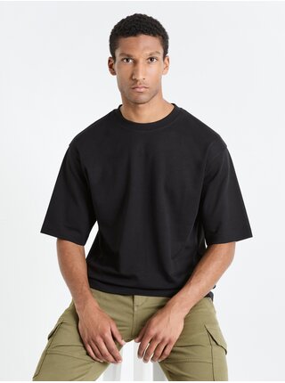 Čierne pánske basic oversize tričko Celio Fehem