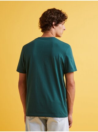 Tmavě zelené pánské tričko Celio Feklyn 