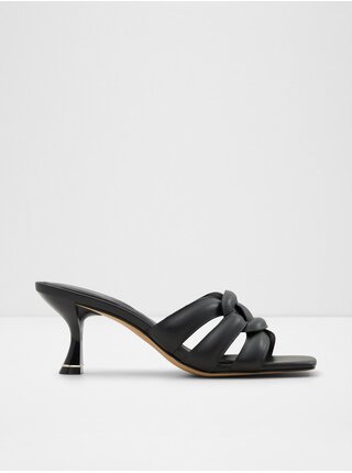 Černé dámské pantofle na podpatku ALDO Maria 