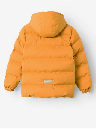 Oranžová chlapčenská prešívaná zimná bunda name it Mellow