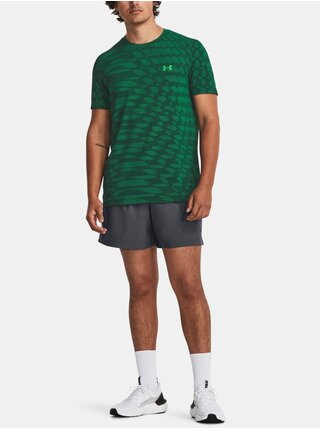  Zelené pánske vzorované športové tričko Under Armour UA Seamless Ripple SS