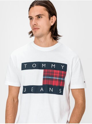 Plaid Centre Flag Triko Tommy Jeans