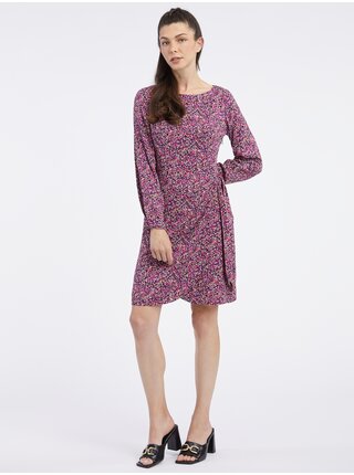 Růžovo-fialové dámské vzorované šaty ORSAY 
