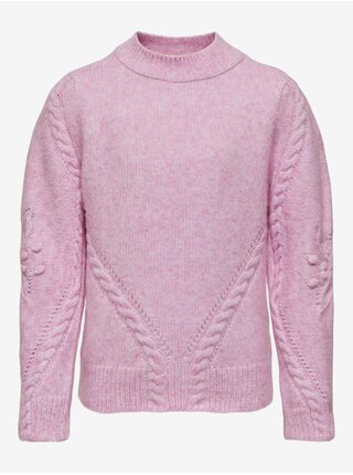 Ružový dievčenský sveter ONLY Laura