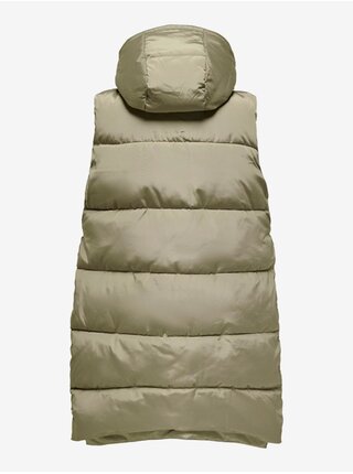 Khaki dámská prošívaná vesta ONLY New Nora