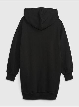Černé holčičí mikinové šaty s kapucí Gap