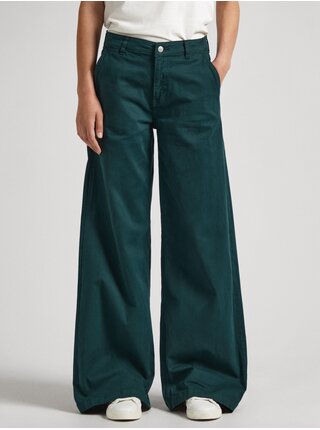 Nohavice pre ženy Pepe Jeans - petrolejová