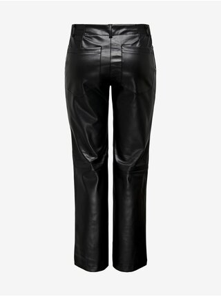 Černé dámské koženkové kalhoty ONLY Penna