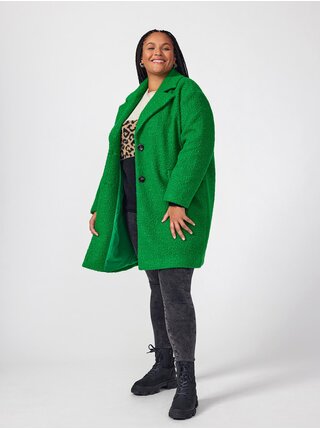 Zelený dámský kabát ONLY CARMAKOMA Valeria
