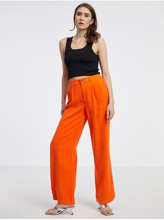 Oranžové dámské kalhoty ONLY Aris