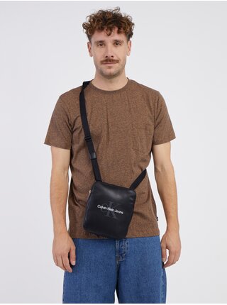 Černá pánská taška přes rameno Calvin Klein Jeans Monogram Soft Reporter