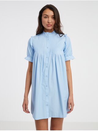 Světle modré dámské košilové šaty Noisy May Frig