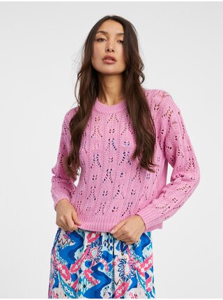 Ružový dámsky vzorovaný sveter JDY Judith