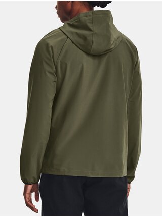 Zelená pánska ľahká športová bunda Under Armour UA Stretch Woven Windbreaker