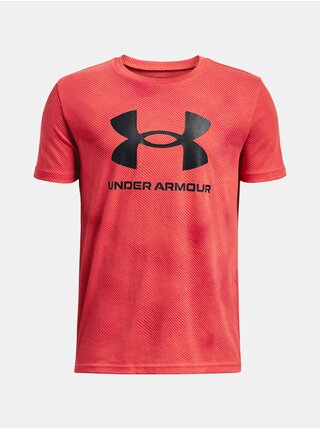 Červené klučičí vzorované tričko Under Armour Sportstyle