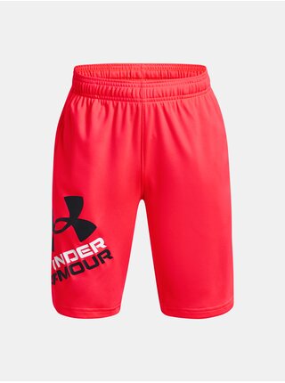 Červené chlapčenské športové kraťasy Under Armour UA Prototype 2.0 Logo Shorts