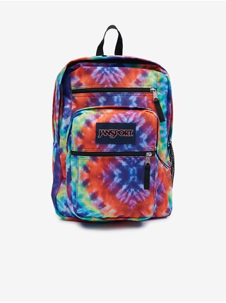 Modro-červený batikovaný batoh Jansport Big Student