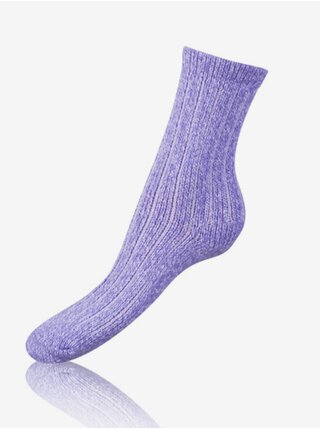 Fialové dámské ponožky Bellinda SUPER SOFT SOCKS  
