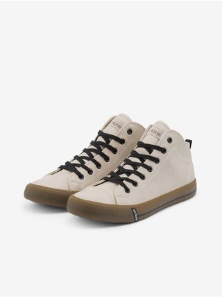 Krémové pánske členkové tenisky Ombre Clothing