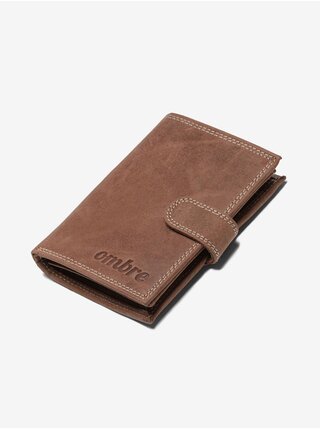 Světle hnědá pánská kožená peněženka Ombre Clothing