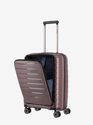 Růžový cestovní kufr Travelite Air Base 4w S Front pocket 