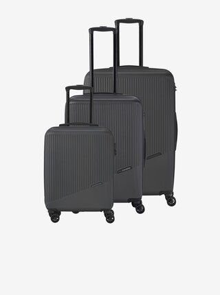 Sada tří cestovních kufrů v tmavě šedé barvě Travelite Bali S,M,L  