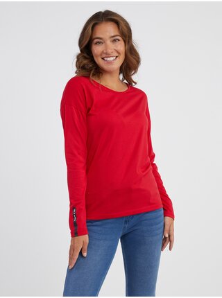 Červené dámske tričko s dlhým rukávom SAM 73 Patty
