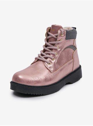 Ružové dievčenské členkové metalické topánky SAM 73 Thordia