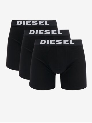 Súprava troch pánskych boxeriek v čiernej farbe Diesel