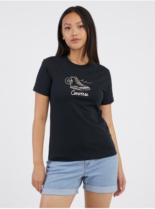 Čierne dámske tričko Converse