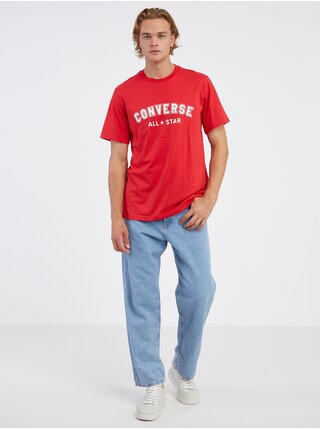 Červené unisex tričko Converse Go-To All Star 