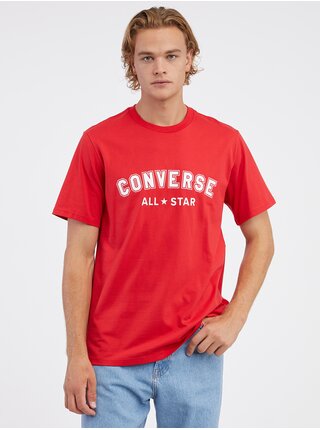 Červené unisex tričko Converse Go-To All Star 
