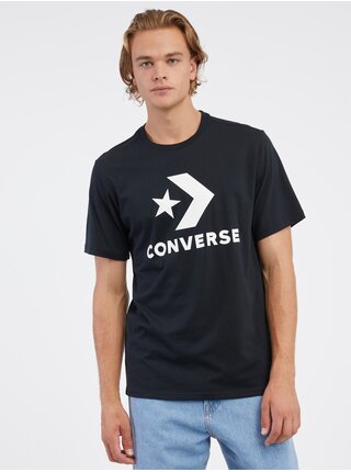 Černé unisex tričko Converse Go-To Star Chevron
