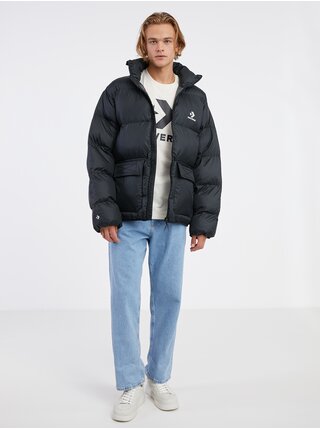 Černá pánská zimní prošívaná bunda Converse Patch Pocket