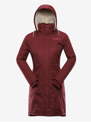 Vínový dámský zimní kabát s membránou ALPINE PRO ADONA  