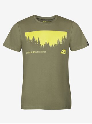Zelené pánské tričko s potiskem ALPINE PRO ECC  