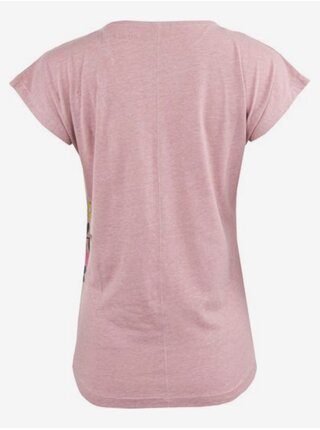 Růžové dámské květované tričko ALPINE PRO UDAWA   