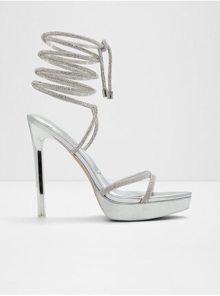 Dámské sandálky ve stříbrné barvě ALDO Izabella  
