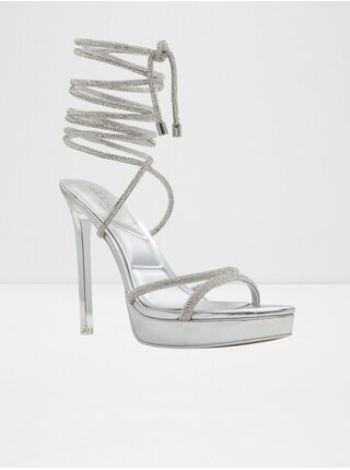 Dámské sandálky ve stříbrné barvě ALDO Izabella  