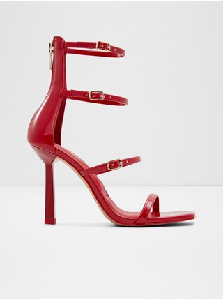 Červené dámske sandálky na ihličkovom podpätku ALDO Jocelyn