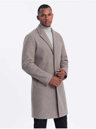 Světle šedý pánský lehký kabát Ombre Clothing