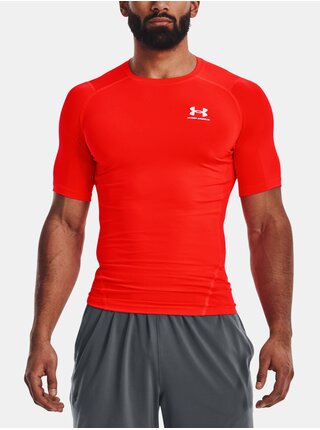 Červené pánske športové tričko Under Armour UA HG Armour Comp SS