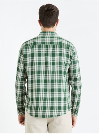 Zelená pánska košeľa Celio Fadro