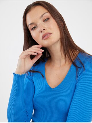 Modrý dámsky sveter VERO MODA Evie 