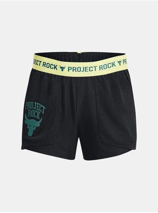 Čierne dievčenskú športové kraťasy Under Armour Rock Play