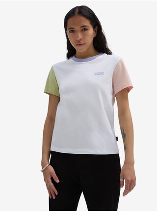 Biele dámske tričko VANS Colorblock