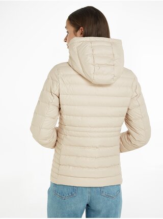 Krémová dámská zimní prošívaná bunda Tommy Hilfiger Feminine     