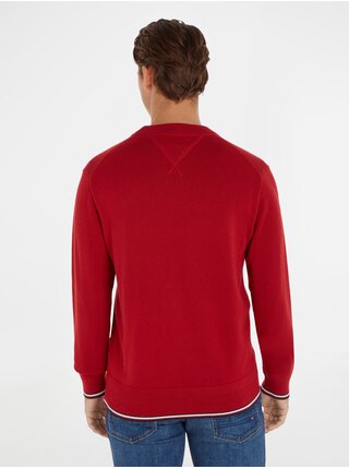 Červený pánský svetr s příměsí hedvábí Tommy Hilfiger 