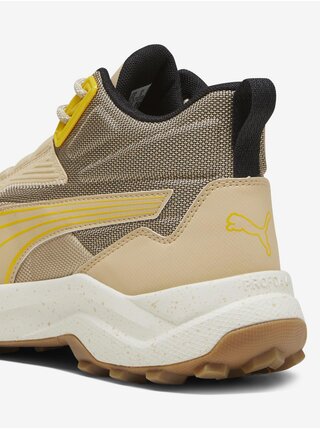 Žlto-béžové pánske bežecké členkové topánky Puma Obstruct