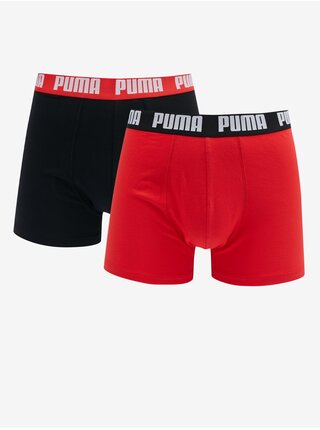Sada dvou pánských boxerek v černé a červené barvě Puma 